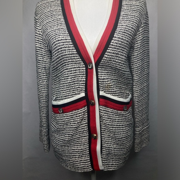 Maje Visala Boucle Tweed Jacket Ecru And Noir Size 36 quiet luxury holiday - Picture 4 of 11